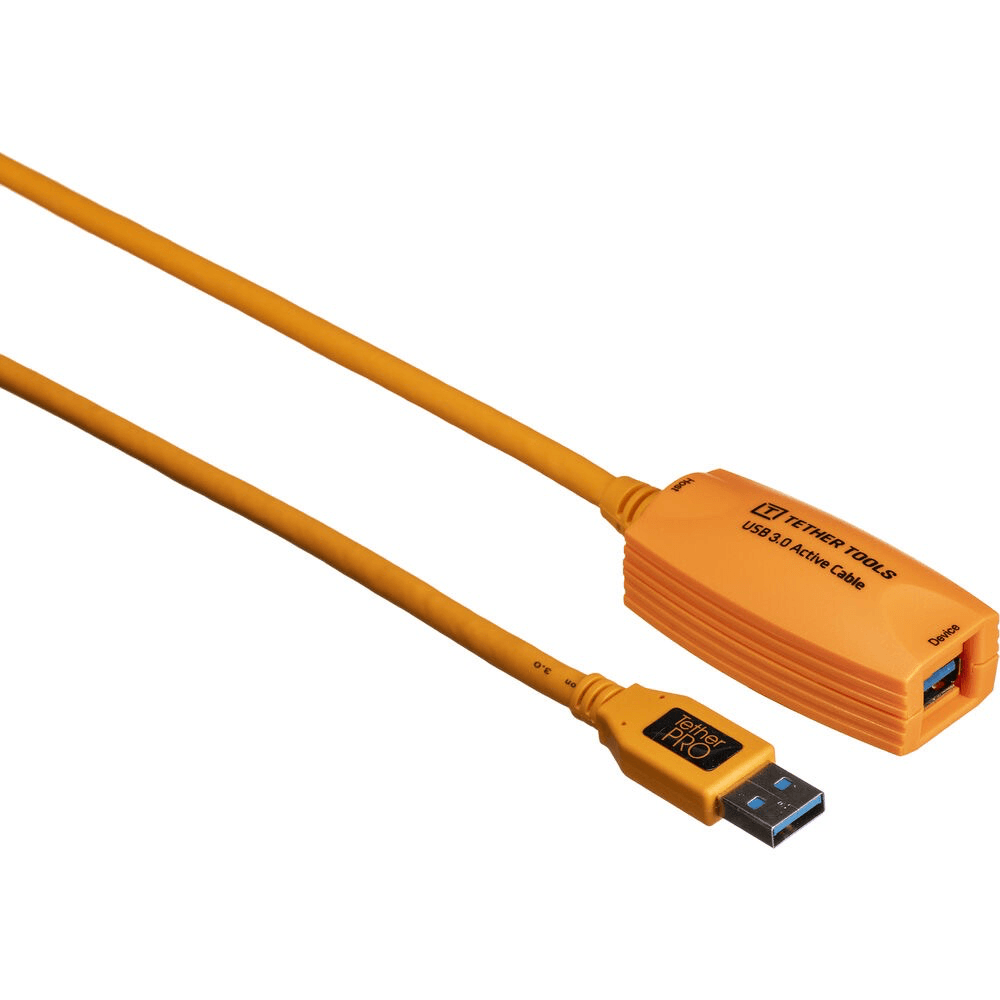Shop Tether Tools 16' TetherPro USB 3.0 Active Extension Cable (Hi-Visibility Orange) by Tether Tools at B&C Camera