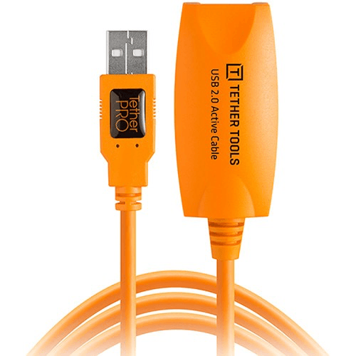 Shop Tether Tools TetherPro USB 2.0 Active Extension Cable (16', Orange) by Tether Tools at B&C Camera