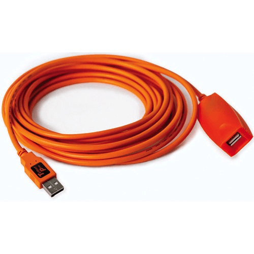 Shop Tether Tools TetherPro USB 2.0 Active Extension Cable (16', Orange) by Tether Tools at B&C Camera