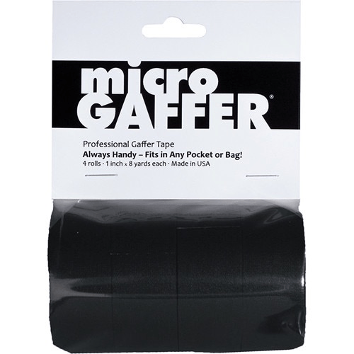 Shop Visual Departures microGAFFER Compact Gaffer Tape, 4 Pack 1.0" x 24 (Black) by Visual Departures at B&C Camera