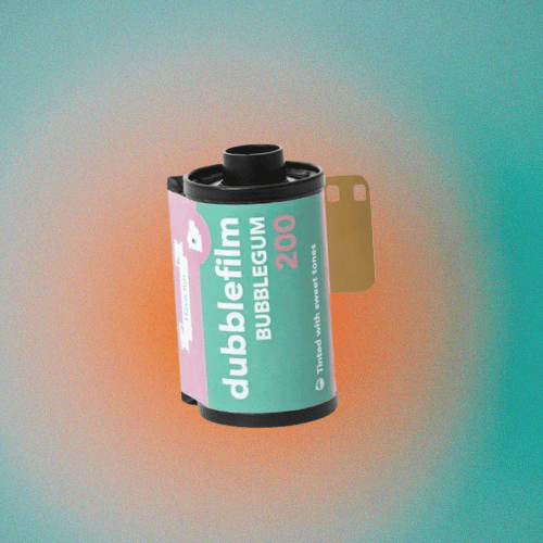 Dubblefilm Cámara analógica de 35 mm con flash. Curiosite
