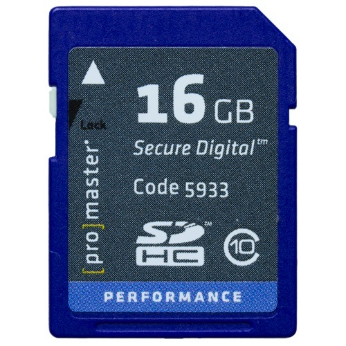 Promaster 16GB SDHC Performance Class 10 Memory Card