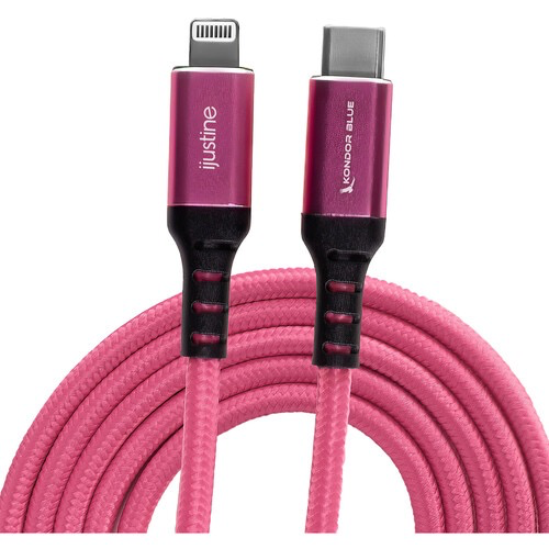 Kondor Blue iJustine Lightning to USB-C Charge & Sync Cable (3.3, Pink)