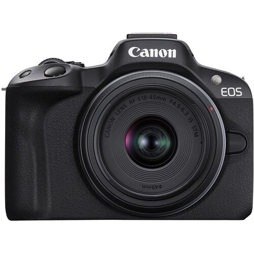Canon EOS R50 Mirrorless Camera with RF-S18-45mm f/4.5-6.3 IS STM Lens & RF-S55-210mm f/5-7.1 IS STM Lens (Black)