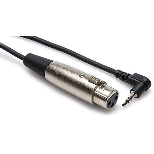 Hosa Technology Stereo Mini Angled Male to 3-Pin XLR Female Cable - 15’
