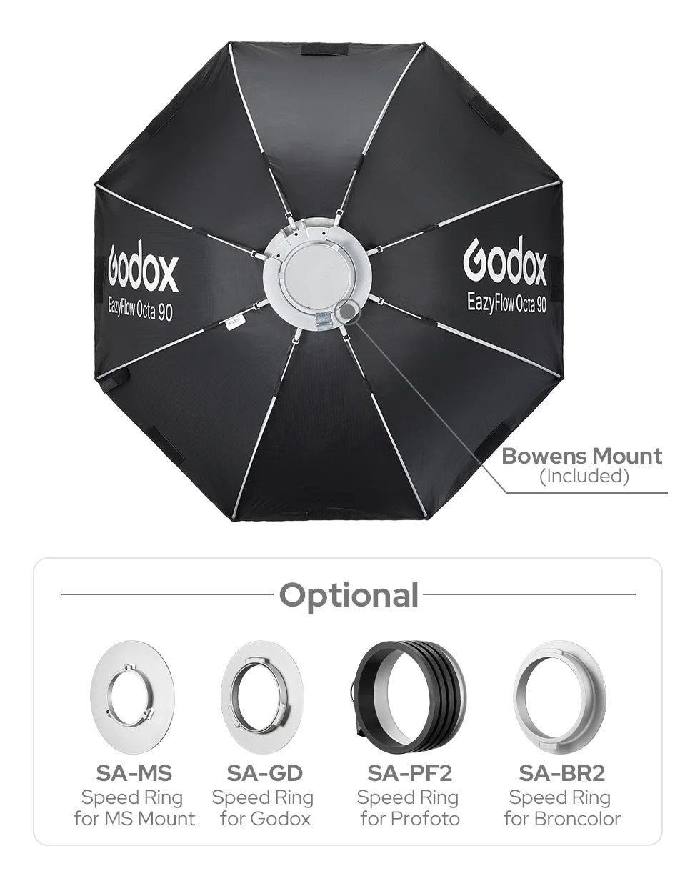 Godox EazyFlow Rect 60 x 60 Foldable Softbox (23.6 x 23.6")