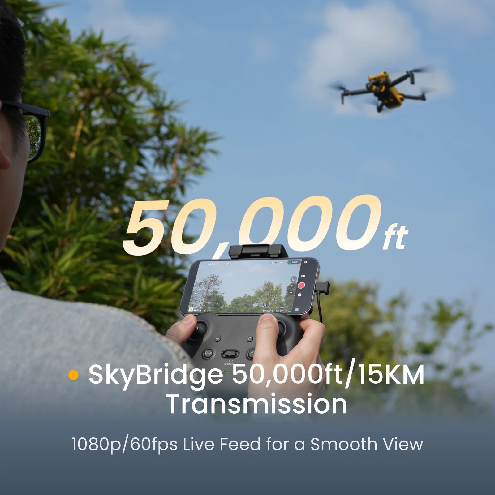 SKYROVER X1 Drone Combo (Gray)