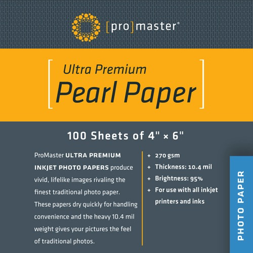 Promaster Ultra Premium Pearl Paper - 4"x6" - 100 Sheets