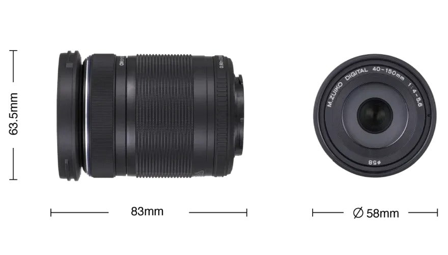 OM SYSTEM M.Zuiko Digital ED 40-150mm f/4-5.6 R Lens (Black)