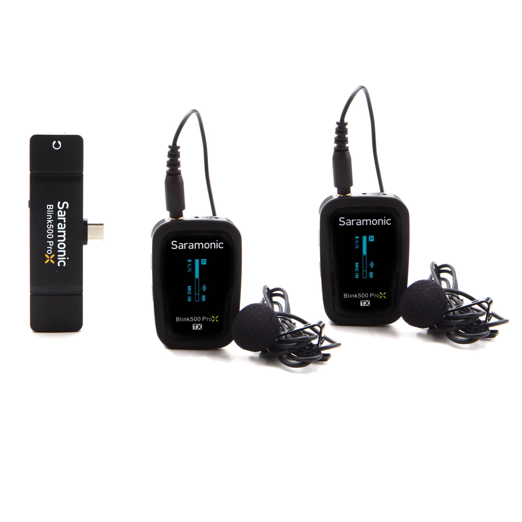 Saramonic Blink 500 ProX B6 Two-Person Digital Wireless Lavalier Microphone System with USB-C Connector (2.4 GHz)