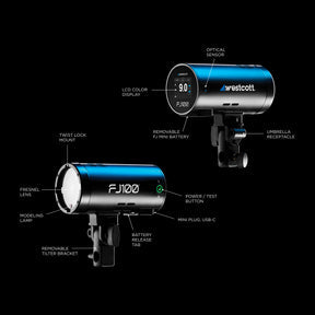 Westcott FJ100 Touchscreen Strobe with FJ Mini AC/DC Battery (100Ws)