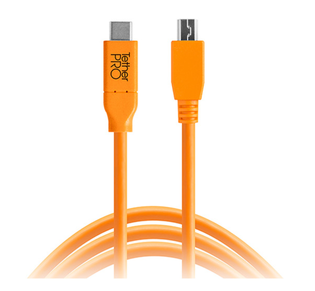 Tether Tools TetherPro USB Type-C Male to 5-Pin Mini-USB 2.0 Type-B Male Cable (15', Orange)