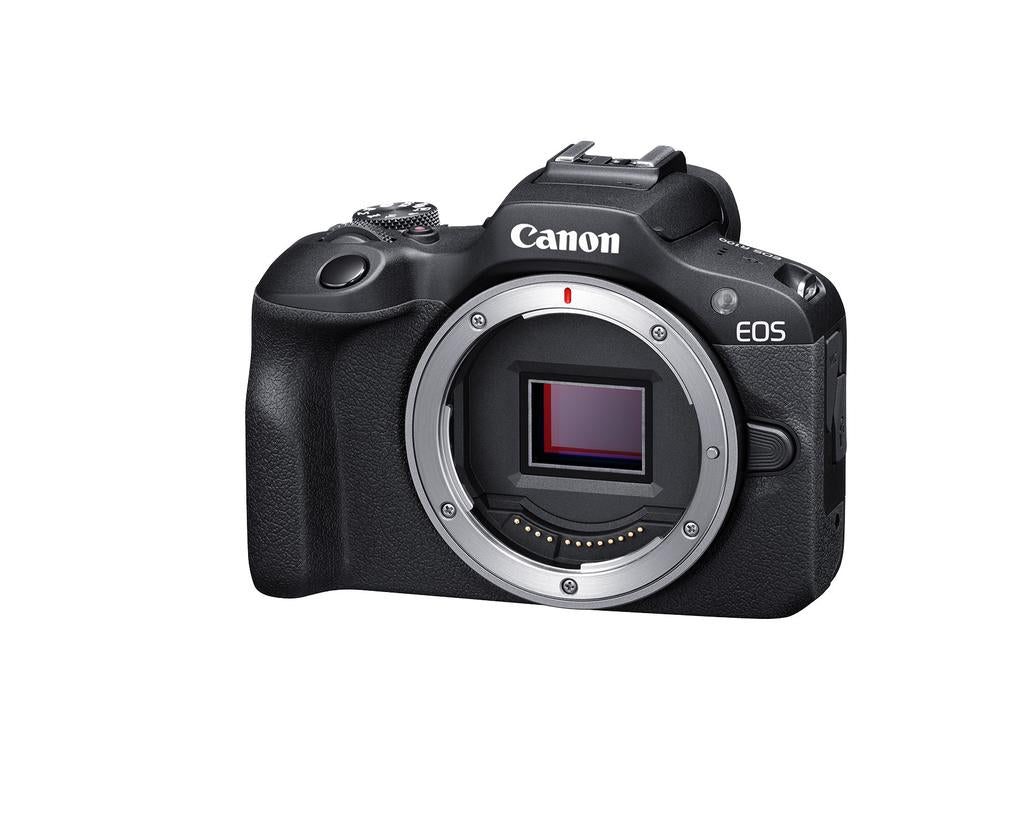 Canon EOS R100 Mirrorless Camera (Body Only) 4K Video Recording with 2 Pack  SanDisk 128GB Memory Card + ZeeTech Accessory Bundle 