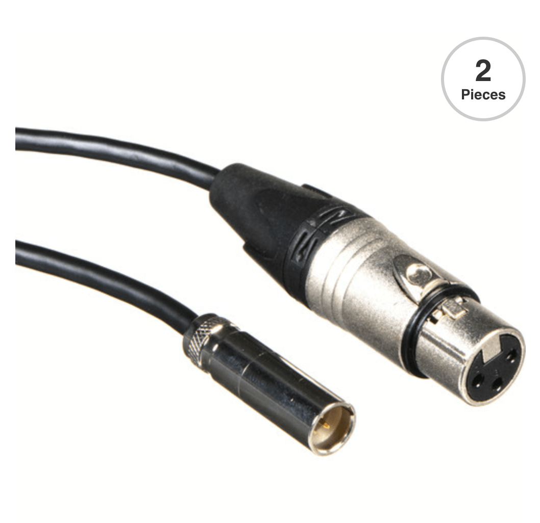 Blackmagic Design Set of 2 Mini XLR to XLR Audio Cables for Video Assist 4K (19.5") - B&C Camera