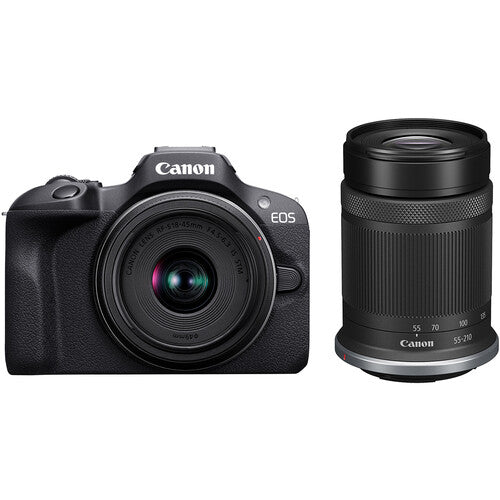 Shop Canon EOS R100 Mirrorless Camera with RF-S18-45mm F4.5-6.3 IS STM & RF-S55-210mm F5-7.1 IS STM Lens Kit by Canon at B&C Camera