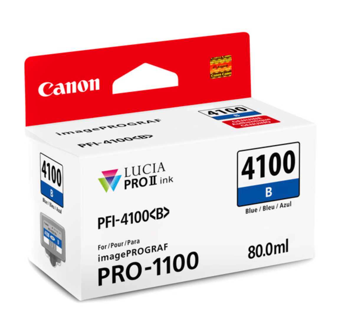 Canon PFI - 4100 Blue Pigment Ink Tank (80mL) - B&C Camera