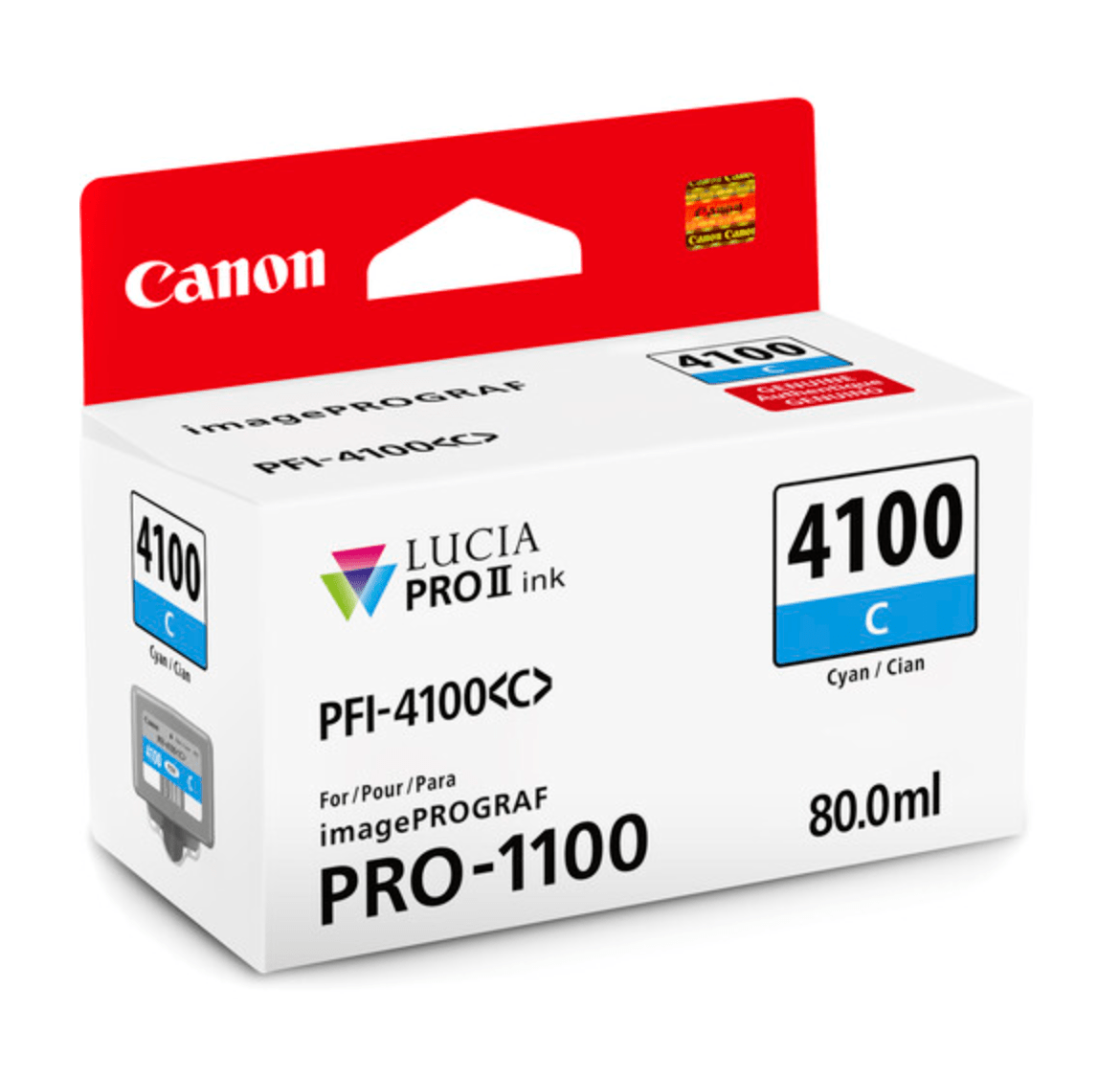 Canon PFI - 4100 Cyan Pigment Ink Tank (80mL) - B&C Camera