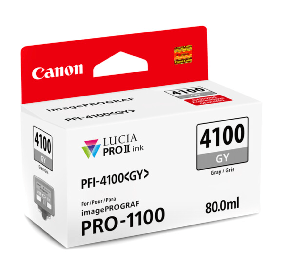 Canon PFI - 4100 Gray Pigment Ink Tank (80mL) - B&C Camera