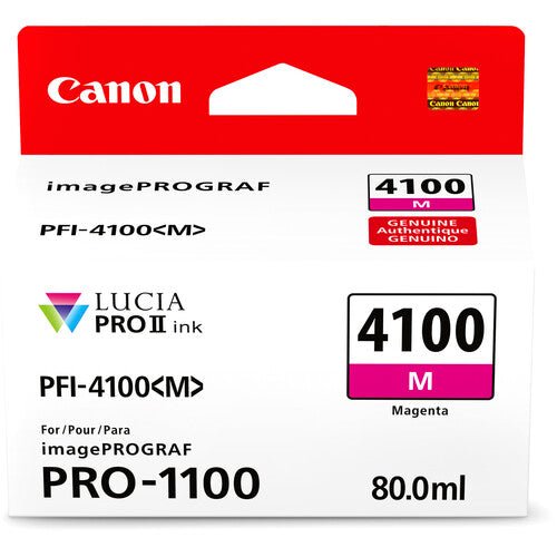 Canon PFI - 4100 Magenta Pigment Ink Tank (80mL) - B&C Camera