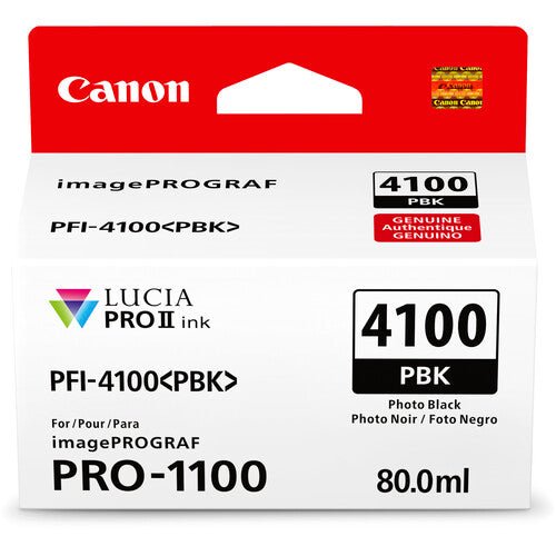 Canon PFI - 4100 Photo Black Pigment Ink Tank (80mL) - B&C Camera