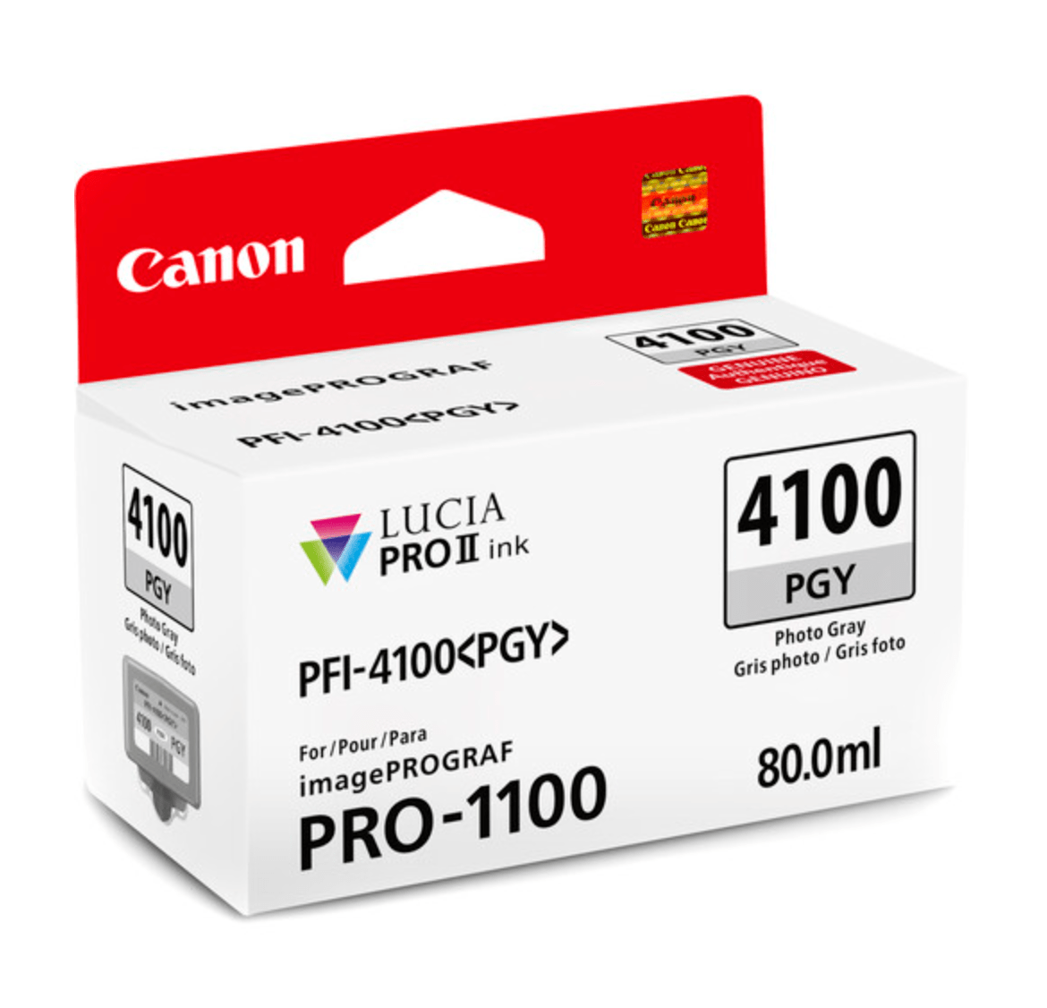 Canon PFI - 4100 Photo Gray Pigment Ink Tank (80mL) - B&C Camera