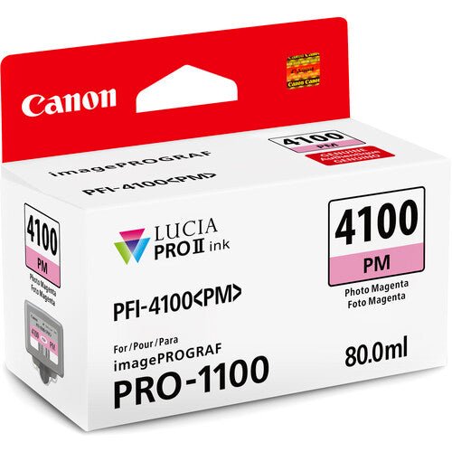 Canon PFI - 4100 Photo Magenta Pigment Ink Tank (80mL) - B&C Camera