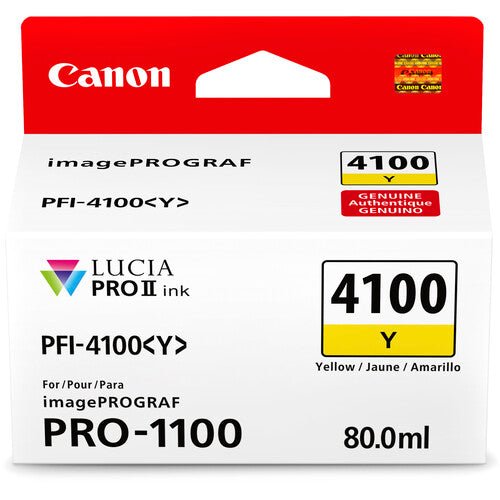 Canon PFI - 4100 Yellow Pigment Ink Tank (80mL) - B&C Camera