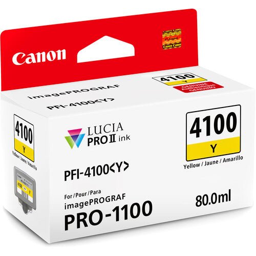 Canon PFI - 4100 Yellow Pigment Ink Tank (80mL) - B&C Camera