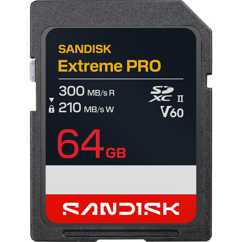 SANDISK 64GB Extreme PRO UHS-II SDXC Memory Card