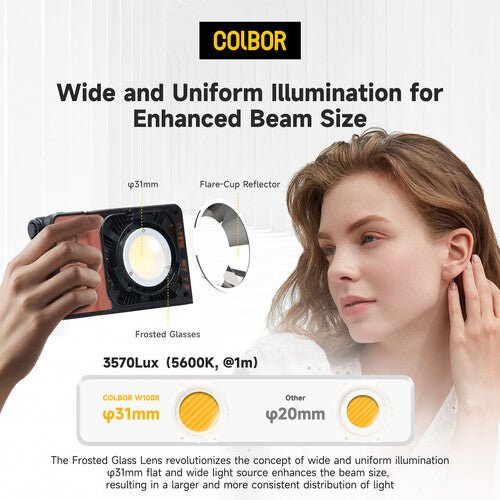 COLBOR W100R Portable RGB LED Monolight - B&C Camera