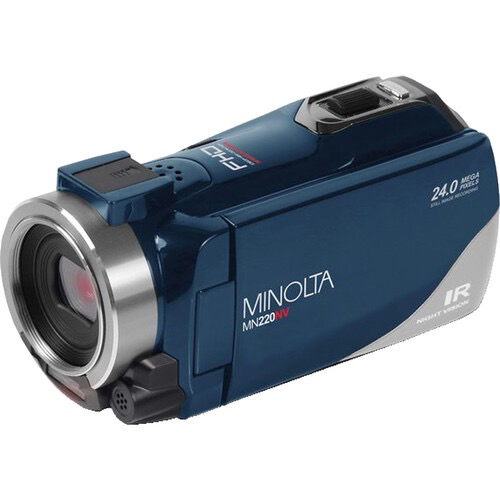 Minolta MN220NV Full HD Night Vision Camcorder with 16x Digital Zoom (Blue)