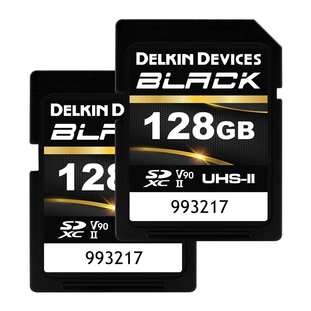 Delkin Devices 128gb Black SDXC UHS - II V90 (2pk) - B&C Camera