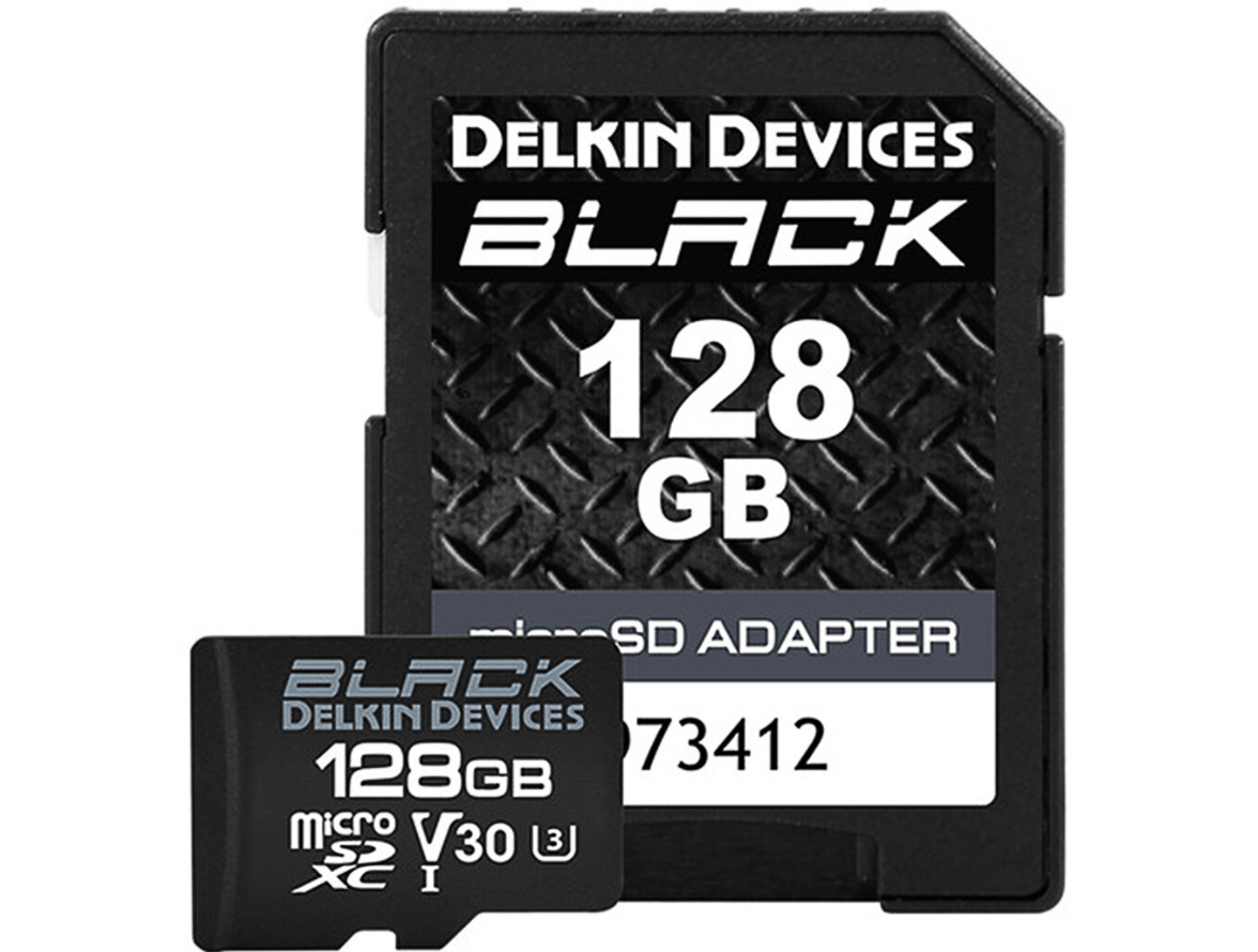 Delkin Devices 128GB MicroSDXC Black UHS - I V30 U3 - B&C Camera