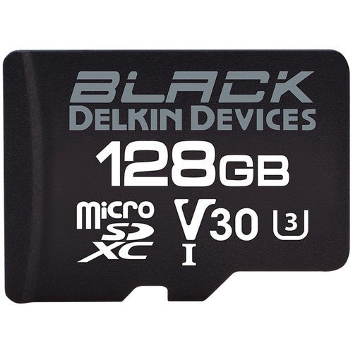 Delkin Devices 128GB MicroSDXC Black UHS - I V30 U3 - B&C Camera