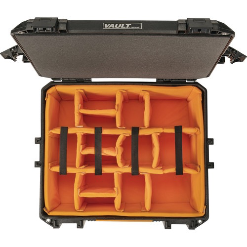 Pelican Vault V600 Large Equipment Case with Lid Foam and Dividers (Black)