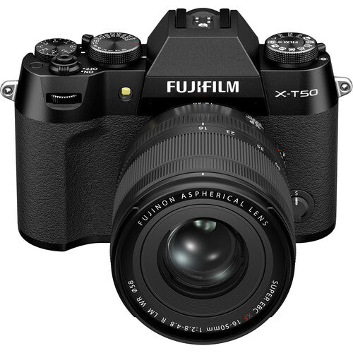 FUJFILM X-T50, BLACK with XF16-50mmF2.8-4.8 R LM WR Lens Kit - B&C Camera