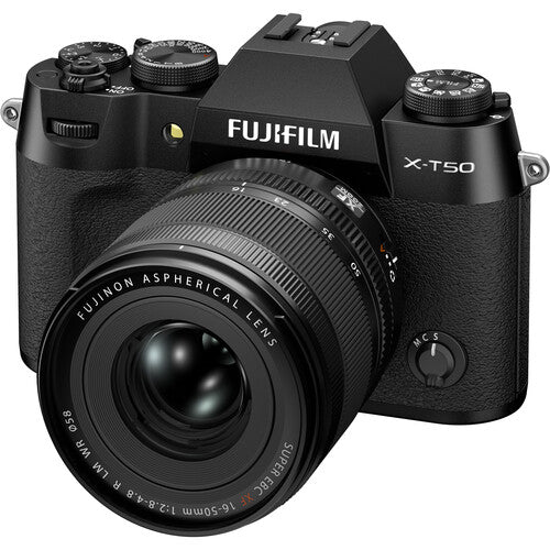 FUJFILM X-T50, BLACK with XF16-50mmF2.8-4.8 R LM WR Lens Kit - B&C Camera