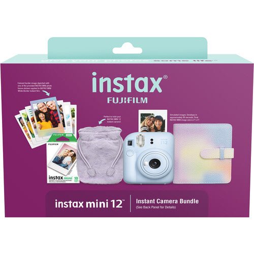 Fujifilm Instax Mini 12 Pastel Blue Holiday Bundle - B&C Camera