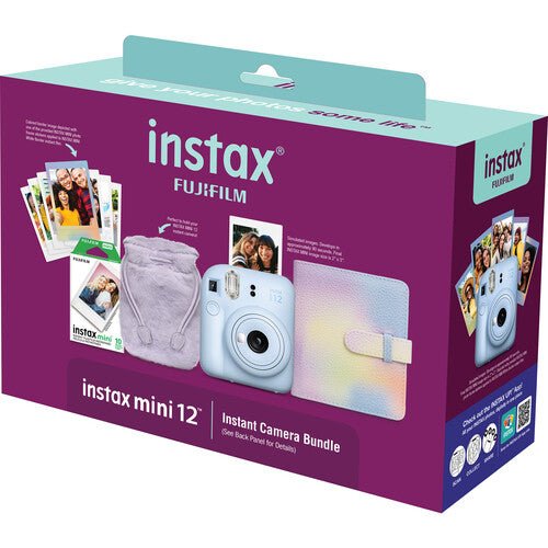 Fujifilm Instax Mini 12 Pastel Blue Holiday Bundle - B&C Camera