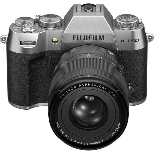 FUJIFILM X-T50, SILVER with XF16-50mmF2.8-4.8 R LM WR Lens Kit - B&C Camera