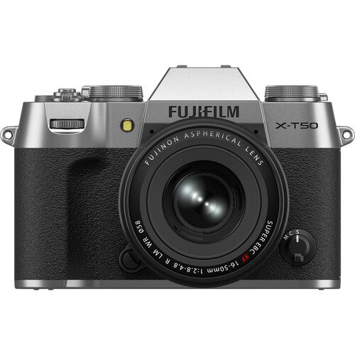 FUJIFILM X-T50, SILVER with XF16-50mmF2.8-4.8 R LM WR Lens Kit - B&C Camera