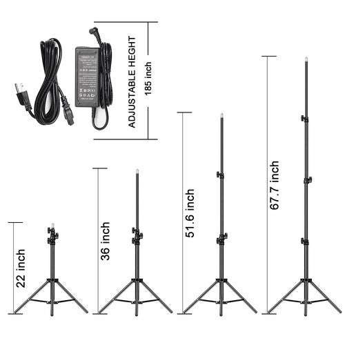 GVM 800D - RGB LED Studio 2 Video Light Kit - B&C Camera