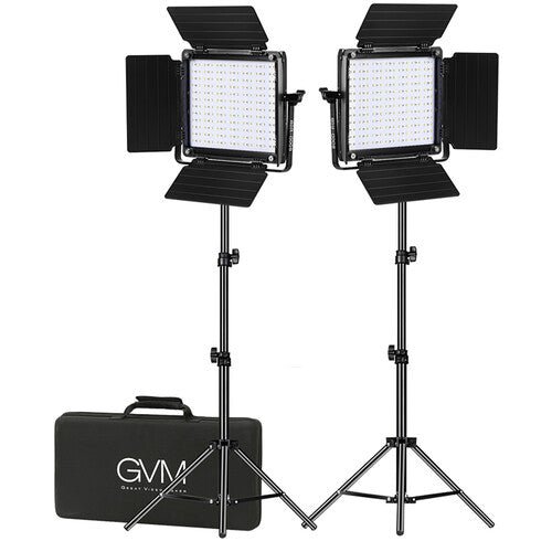 GVM 800D - RGB LED Studio 2 Video Light Kit - B&C Camera