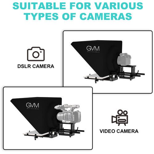 GVM Teleprompter T! - L for Tablets and Smartphones with Remote Control - B&C Camera