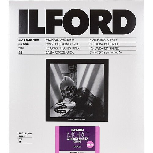 Ilford MULTIGRADE RC Deluxe Paper (Glossy, 8 x 10", 25 Sheets) - B&C Camera