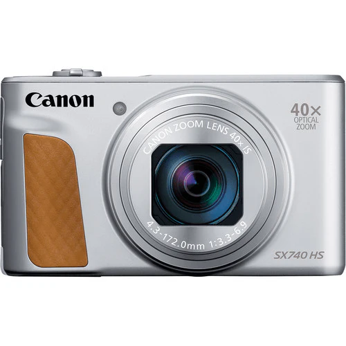 Shop Canon PowerShot SX740 HS Digital Camera (Silver) with Delkin Black Rugged SD Card 99MB/S - 32 GB by Canon at B&C Camera