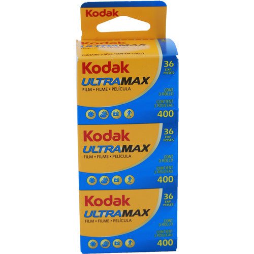 Kodak GC/UltraMax 400 Color Negative Film (35mm Roll Film, 36 Exposures, 3 - Pack) - B&C Camera