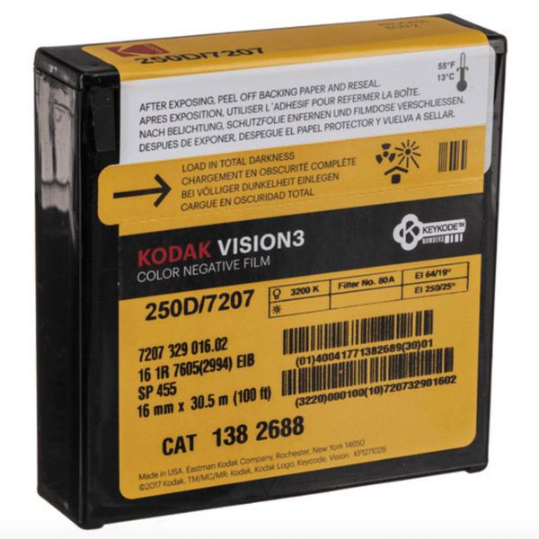 Kodak VISION3 250D Color Negative Film #7207 (16mm, 100' Roll) by
