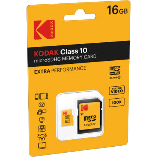 Shop Kodak 16GB microSDHC Memory Card with SD Adapter by Kodak at B&C Camera