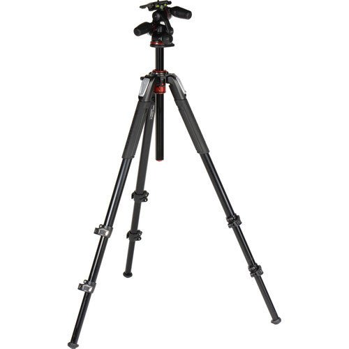 Manfrotto MK055XPRO3 - 3W Aluminum Tripod with 3 - Way Pan/Tilt Head - B&C Camera